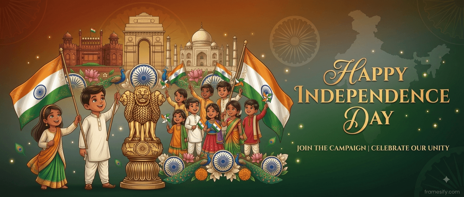 Independence Day - Celebrate Freedom With Your Brand Name header banner